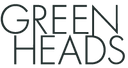 Green Heads logotyp i grönt med transparent bakgrund